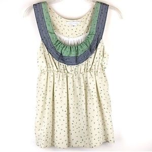Anthropologie Corey Lynn Calter Silk Numbers Top 4
